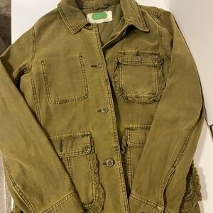 Anthropologie Green Utility Jacket